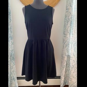 Black fit and flare dress